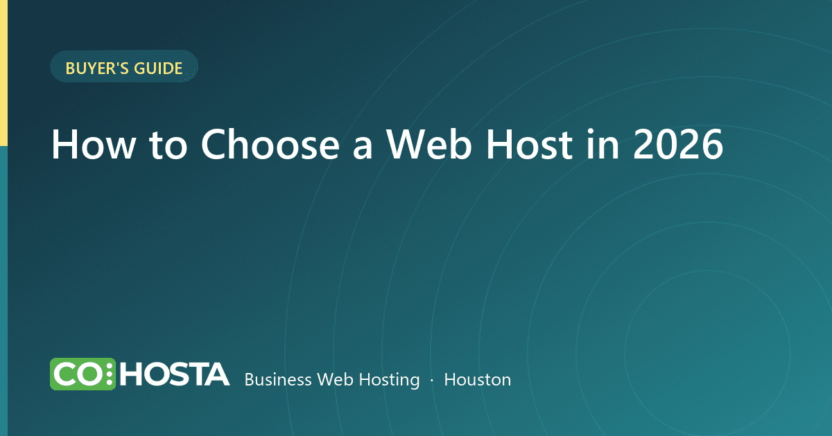 How to choose a web hosting provider buyer checklist 2026