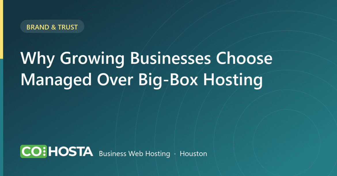 Managed host versus big-box hosting for growing businesses