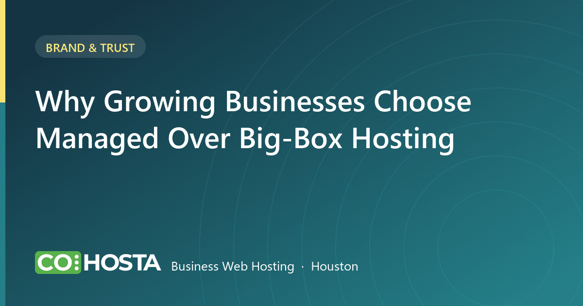 Managed host versus big-box hosting for growing businesses