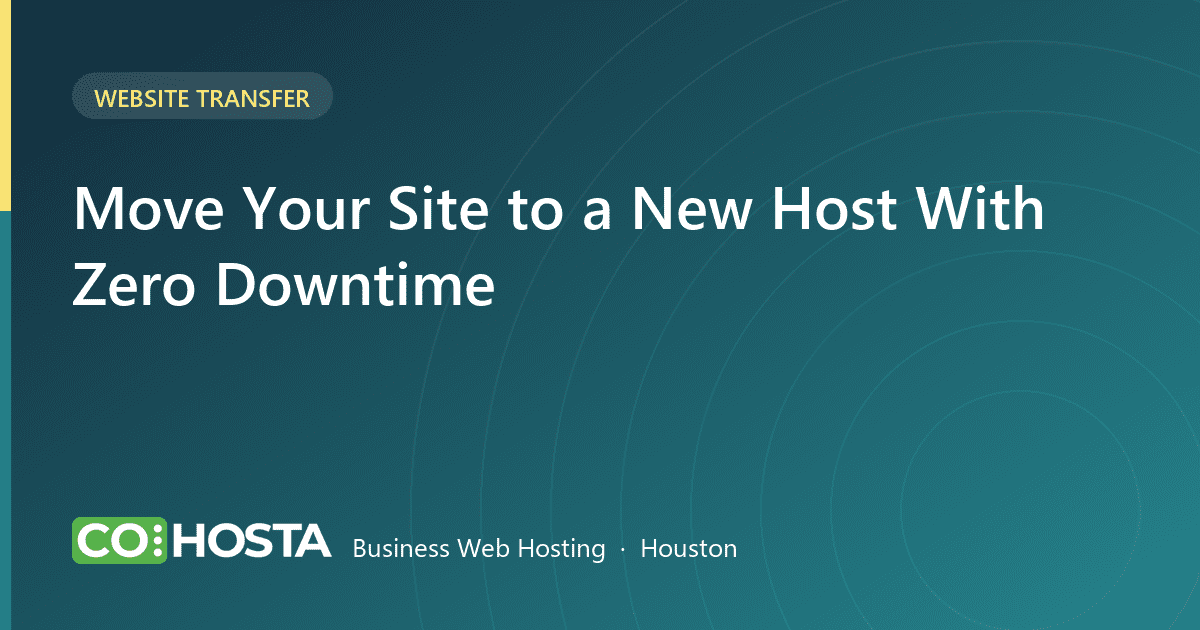 Move your website to a new host with zero downtime