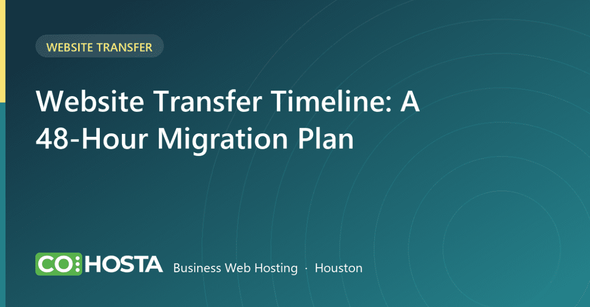 Website Transfer Timeline: A 48-Hour Migration Plan (Playbook)